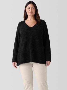 Eileen Fisher Black V-Neck Sweater (NWT)